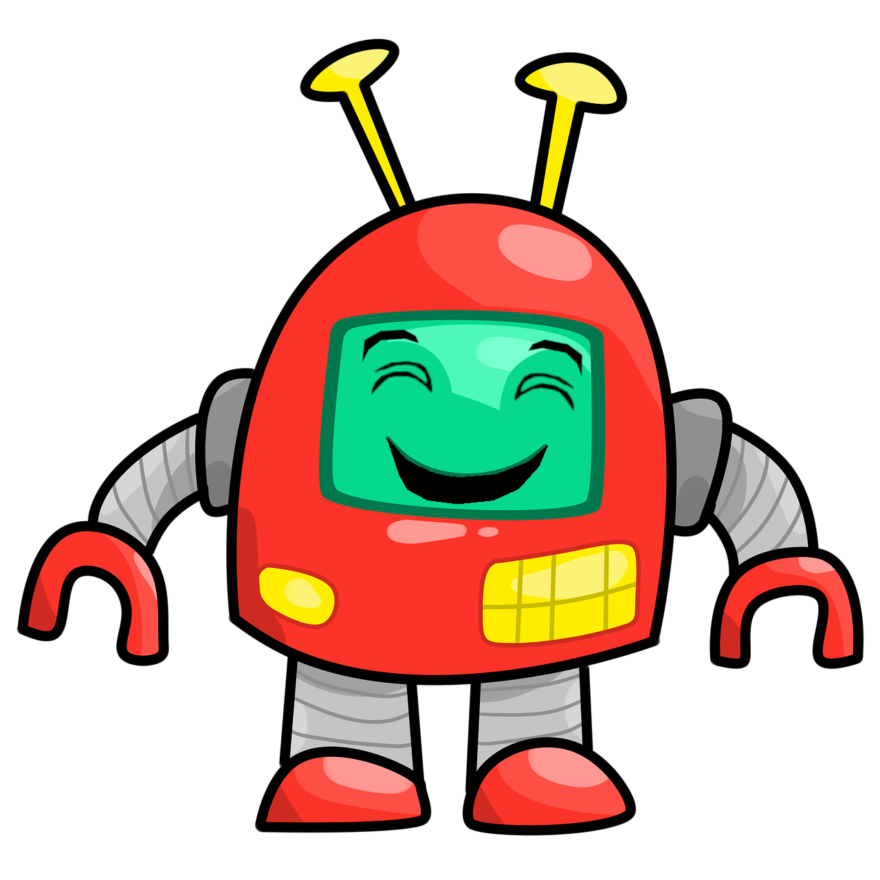 Our Maths Robot genius, a delighted colourful robot